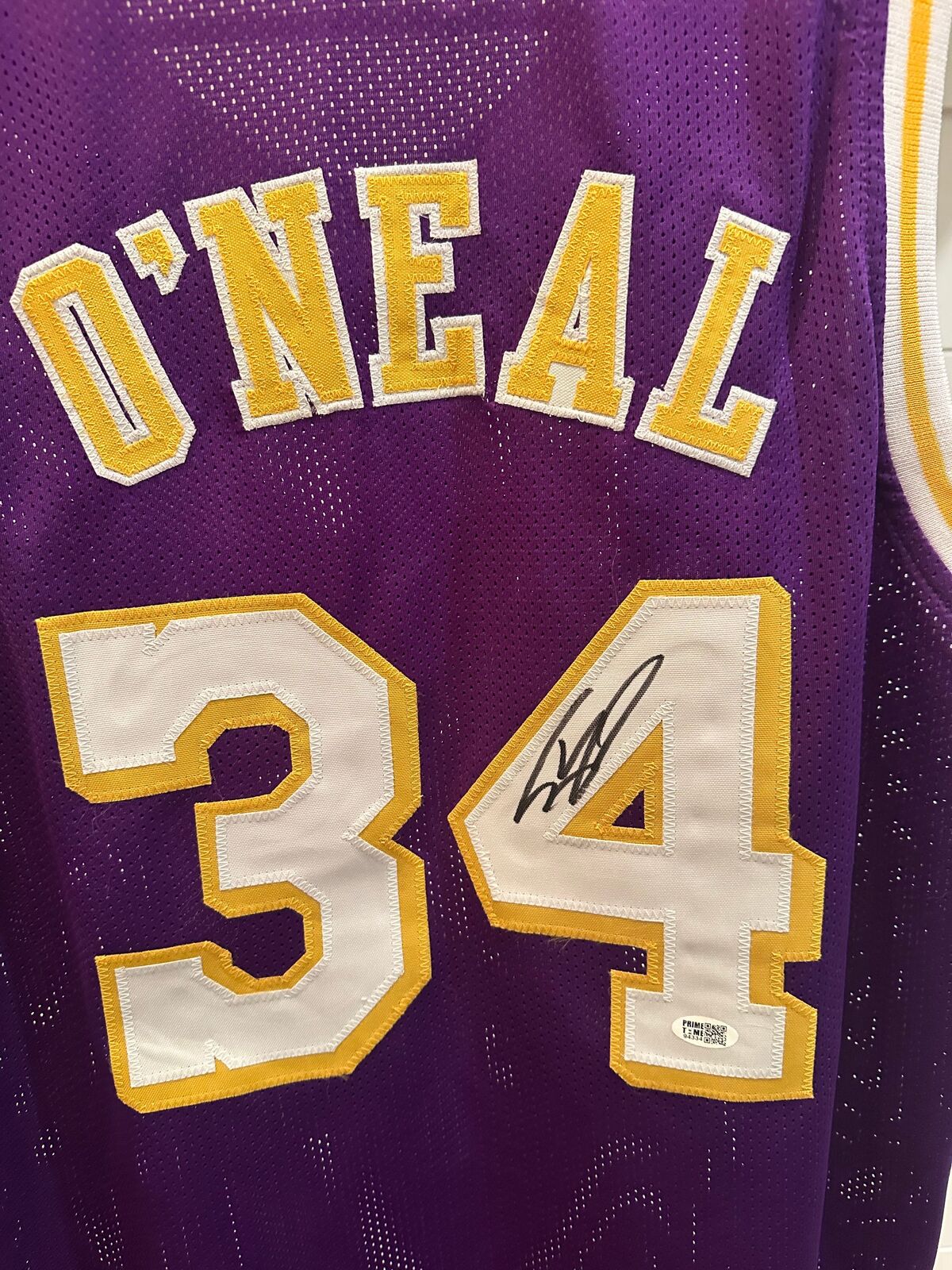 Shaquille O’Neal Signed Los Angeles Lakers #34 Purple Jersey – Prime Time COI