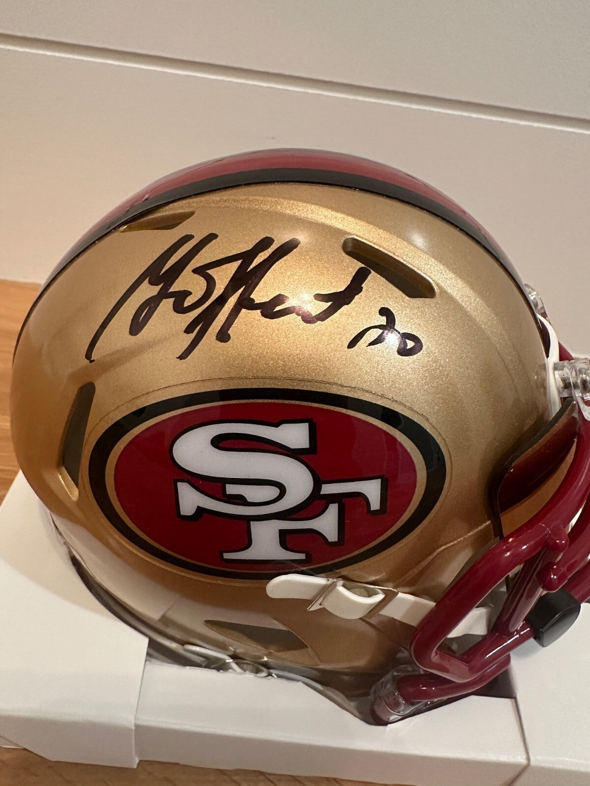 Garrison Hearst Signed 49ers Mini Helmet – Beckett Witnessed