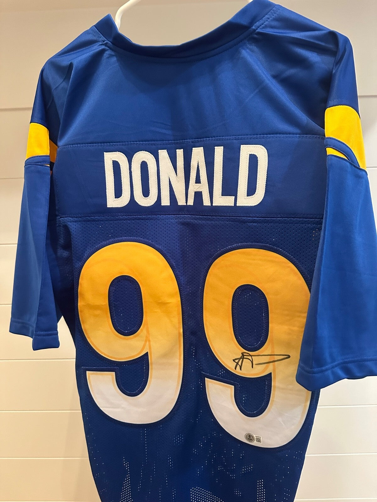 Aaron Donald Signed Los Angeles Rams #99 Blue Jersey – Beckett Witnessed