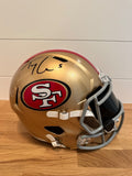 Trey Lance Signed San Francisco 49ers Full Size Helmet Beckett Witnessed COA