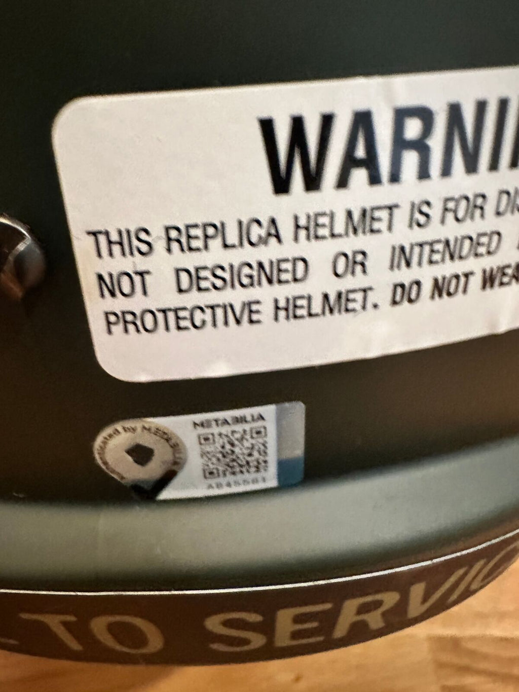 Davante Adams Signed LA Rams Salute to Service Full Size Replica Helmet –