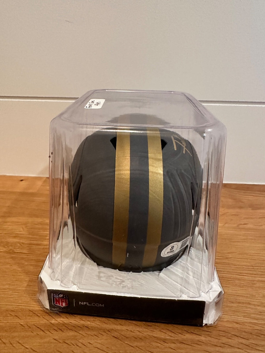 Frank Gore Signed 49ers Slate Mini Helmet – Beckett Witnessed COA