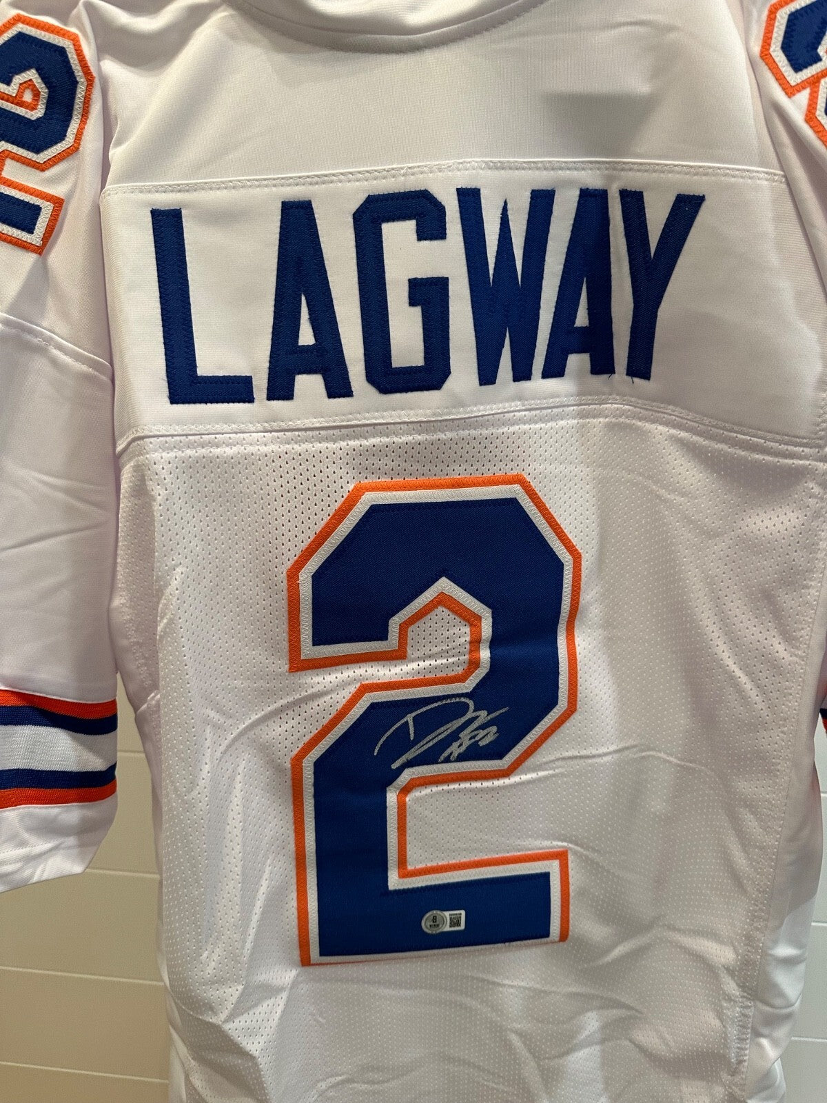 DJ Lagway Signed Florida Gators White #2 Jersey – Beckett Witnessed