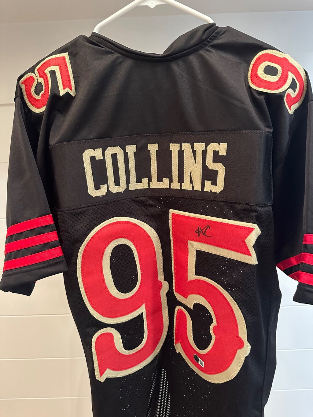 Alfred Collins Signed 49ers #95 Black Jersey – Beckett Witnessed