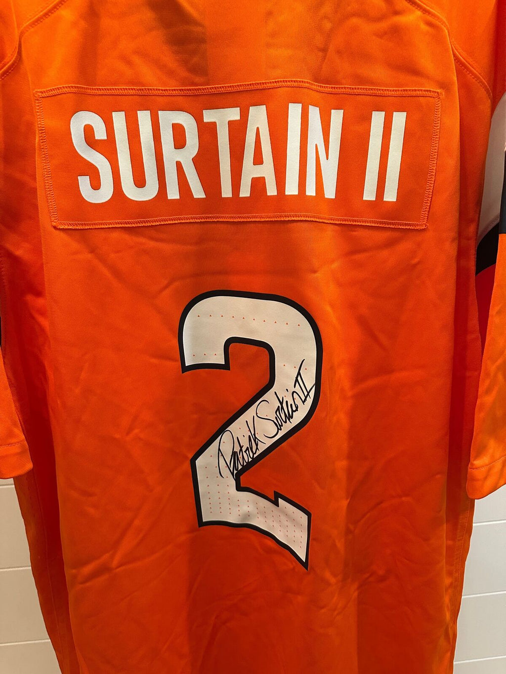 Patrick Surtain II Signed Denver Broncos Nike #2 Jersey – Beckett Witnessed – XL