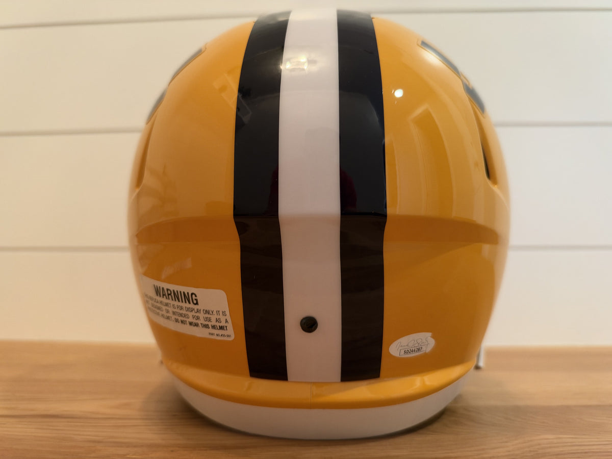 Whit Weeks Signed LSU Tigers Full Size Speed Replica Helmet JSA Purple Visor
