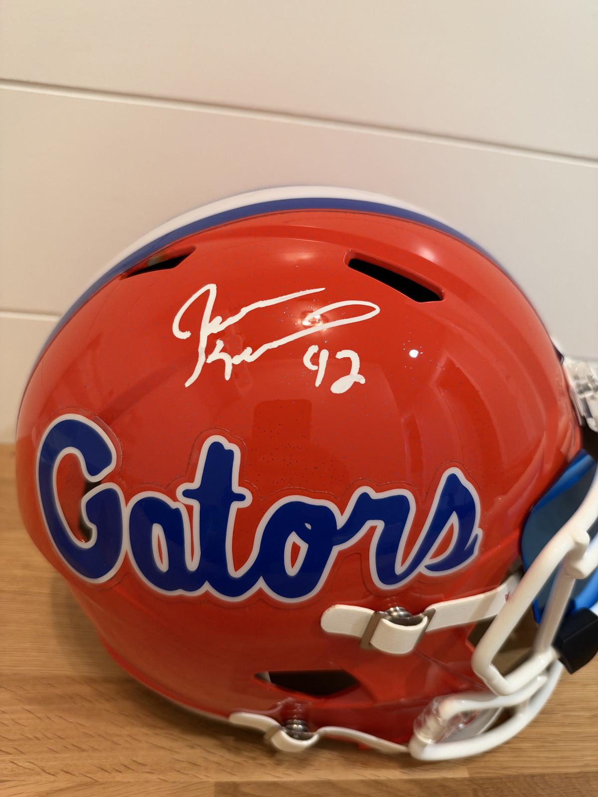 Jevon Kearse Signed Florida Gators Full Size Speed Replica Helmet JSA Blue Visor