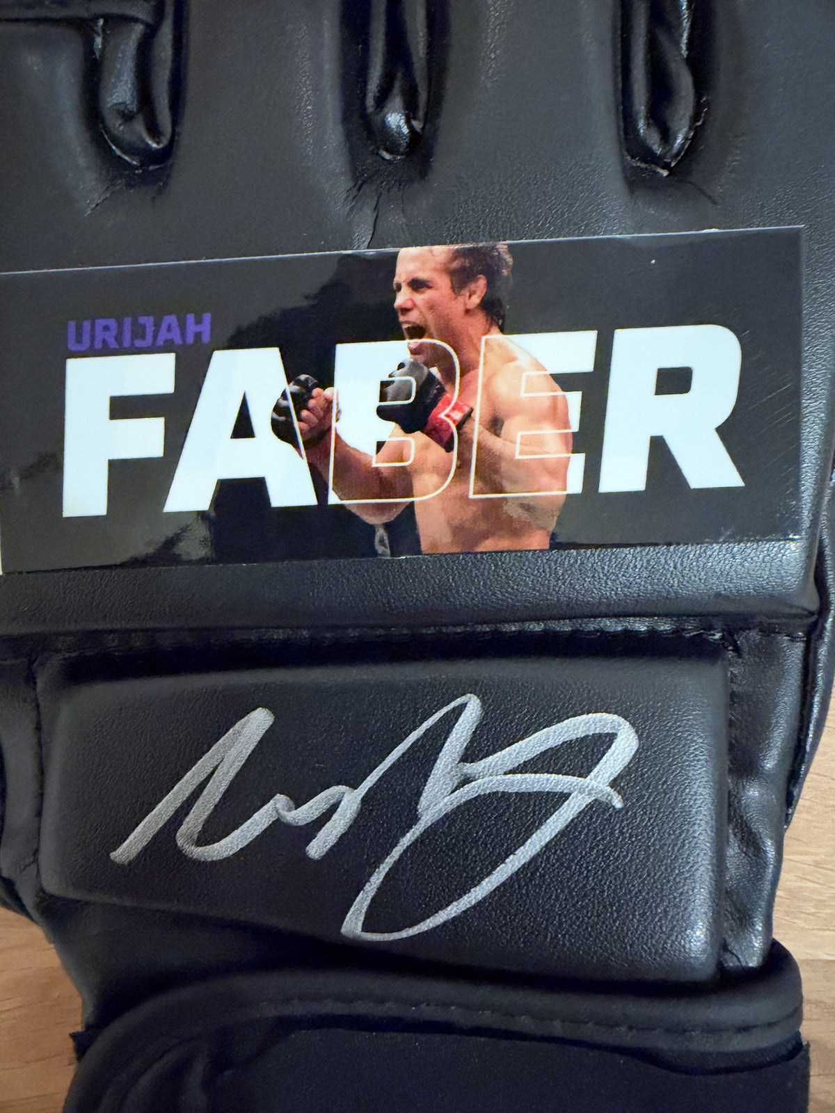 Urijah Faber Signed MMA Glove Beckett USA Flag California Kid UFC Autographed