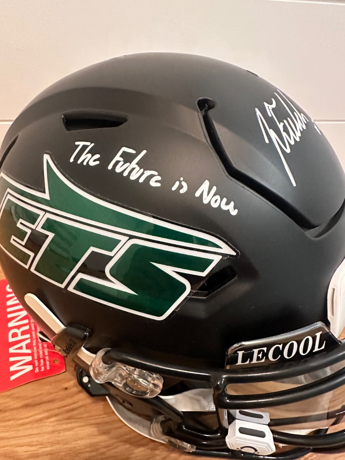 Justin Fields Signed Jets Authentic Riddell SpeedFlex Helmet – Beckett Witnessed