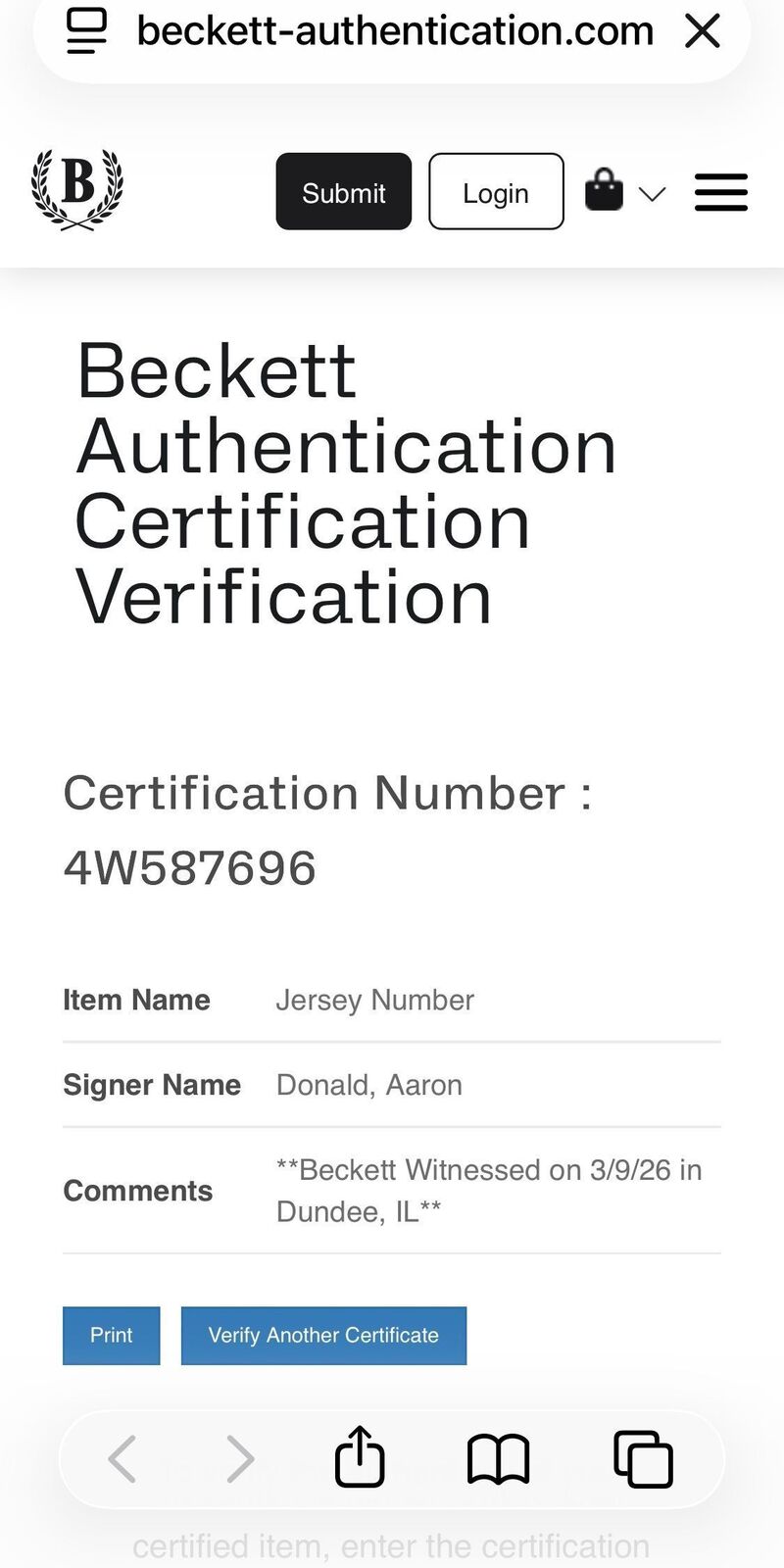 Aaron Donald Signed LA Rams Custom Jersey #99 – Beckett Witnessed