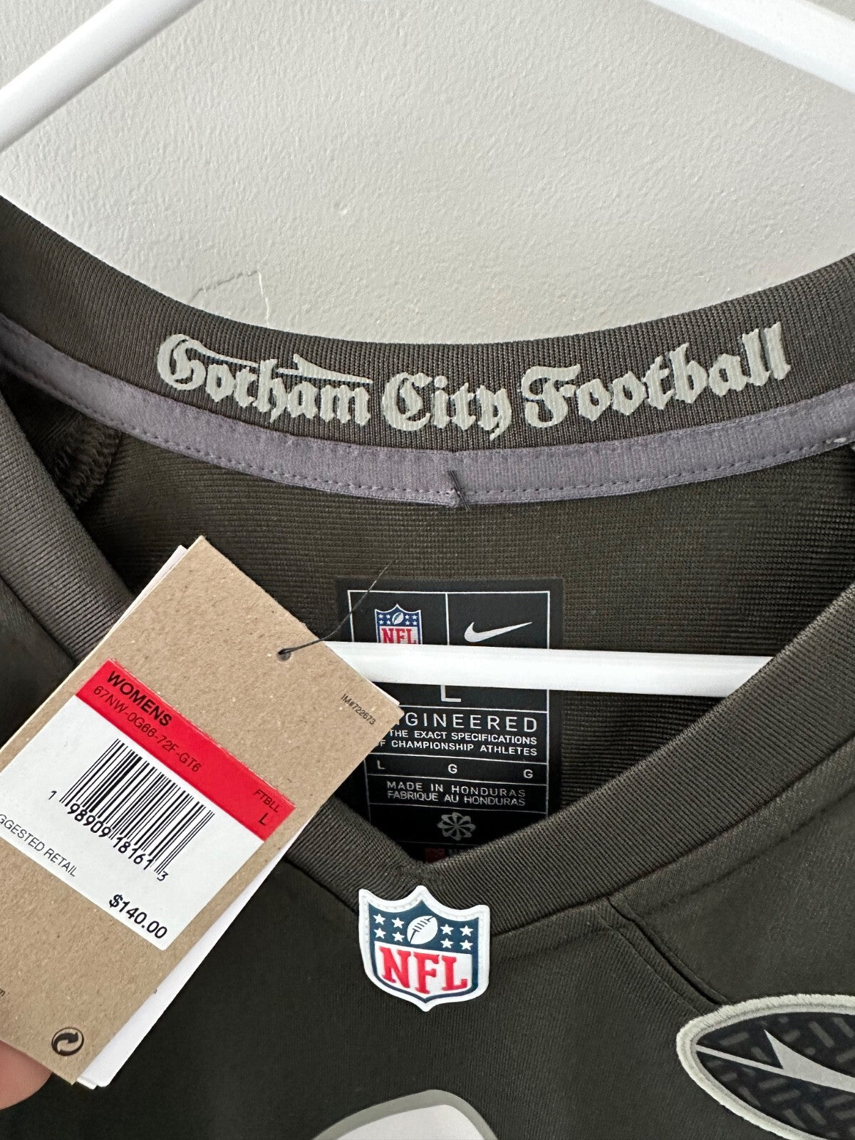 Nike NY Jets Sauce Gardner #1 Gotham City Football Jersey Women’s Large NWT NFL