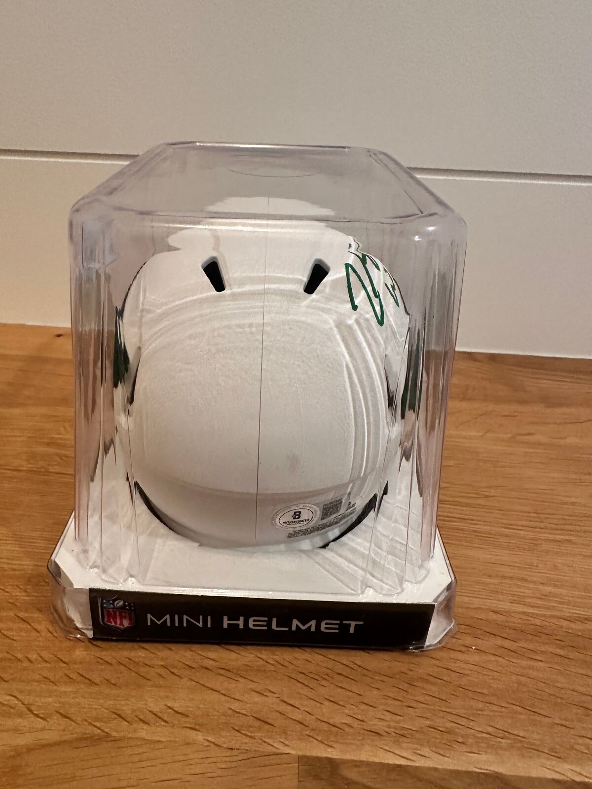 Zach Wilson Signed NY Jets Lunar Eclipse Mini Helmet Beckett COA BU50349