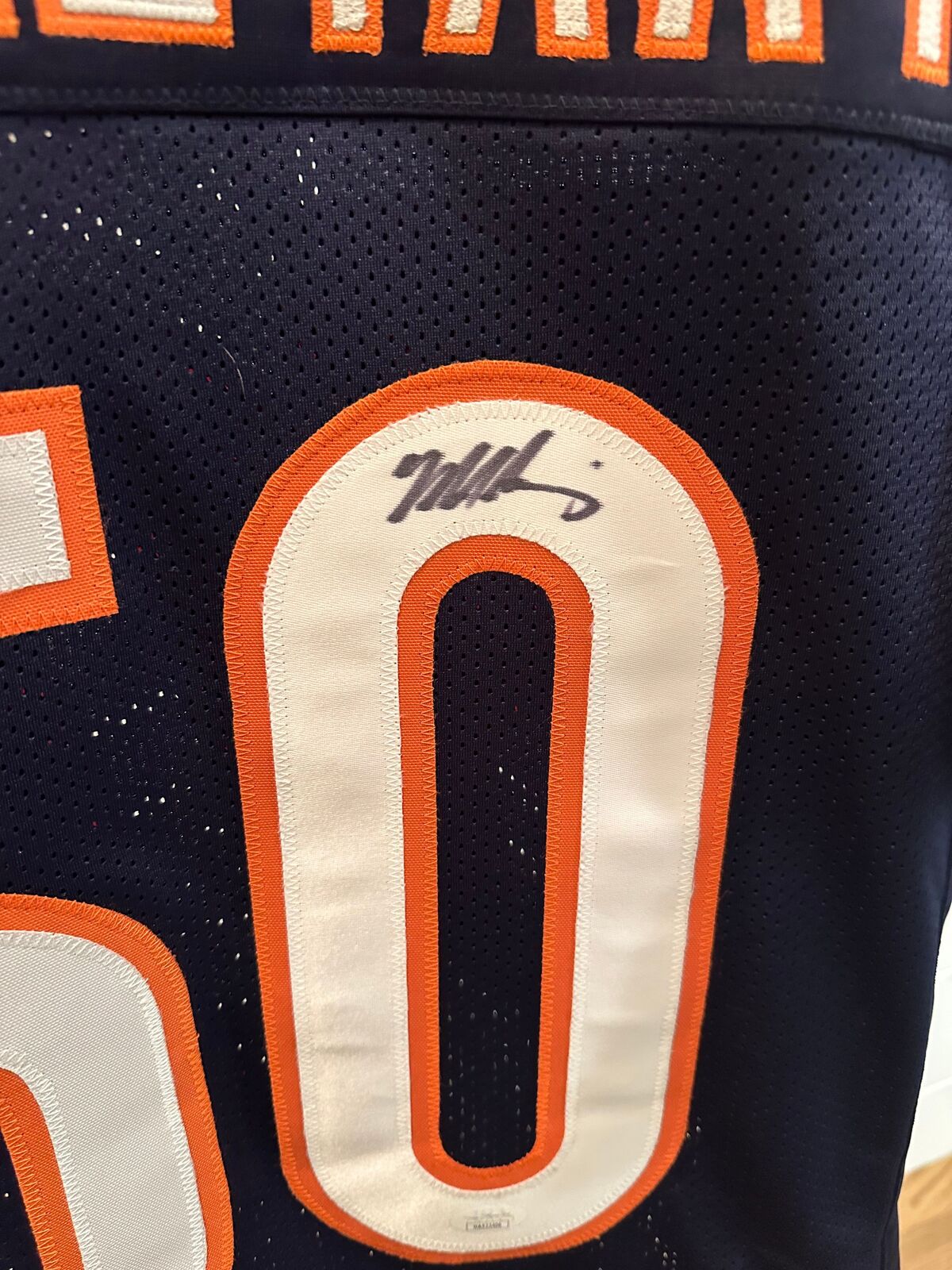 Mike Singletary Autographed Chicago Bears #50 Stat Jersey – JSA Authenticated