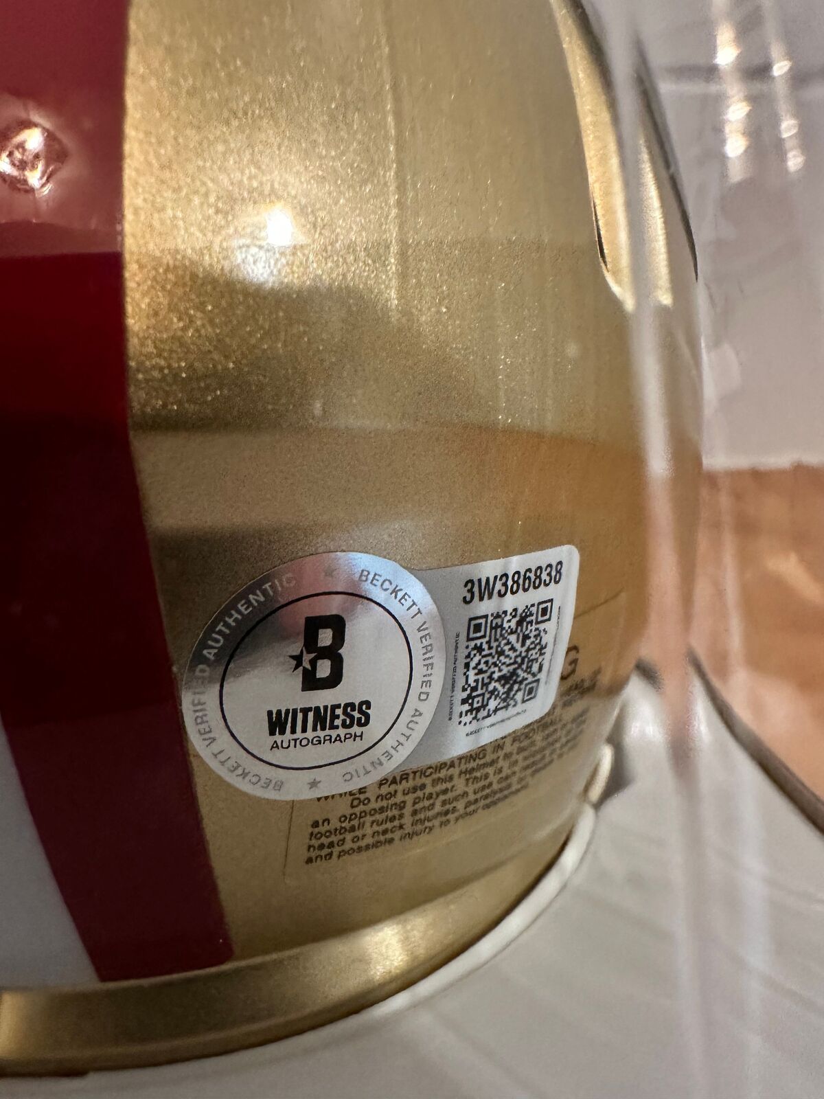 Dee Winters Signed San Francisco 49ers Gold Speed Mini Helmet Beckett 3W386838