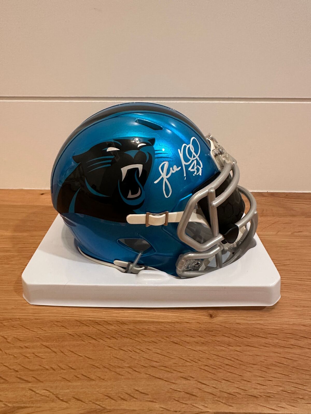 Luke Kuechly Signed Carolina Panthers Flash Alternate Mini Helmet –