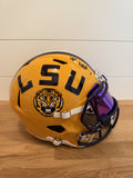 Whit Weeks Signed LSU Tigers Full Size Speed Replica Helmet JSA Purple Visor