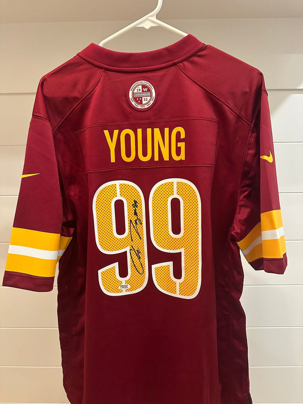 Chase Young Signed Washington Commanders #99 Nike Jersey – Prime Time COA,