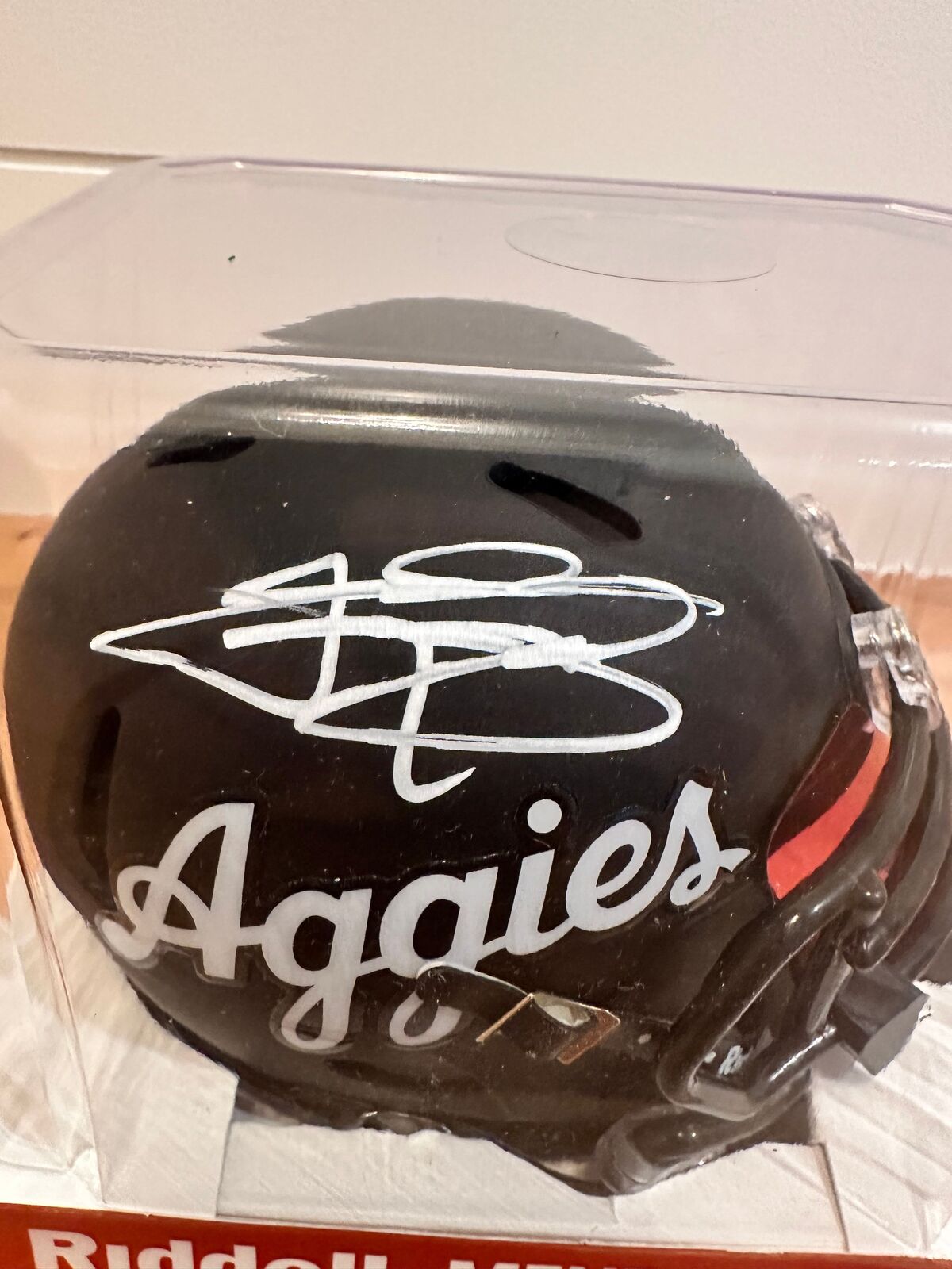 Johnny Manziel Signed Texas A&M Aggies Riddell Mini Helmet — Beckett Witness COA