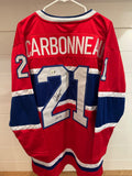Guy Carbonneau Signed Montreal Canadiens Jersey “HOF 19” Beckett Witnessed