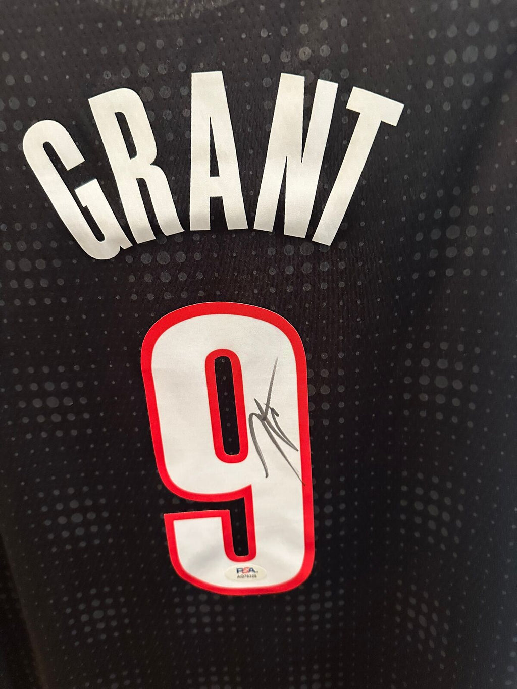 Jerami Grant Autographed Portland Trail Blazers Nike #9 Jersey – PSA
