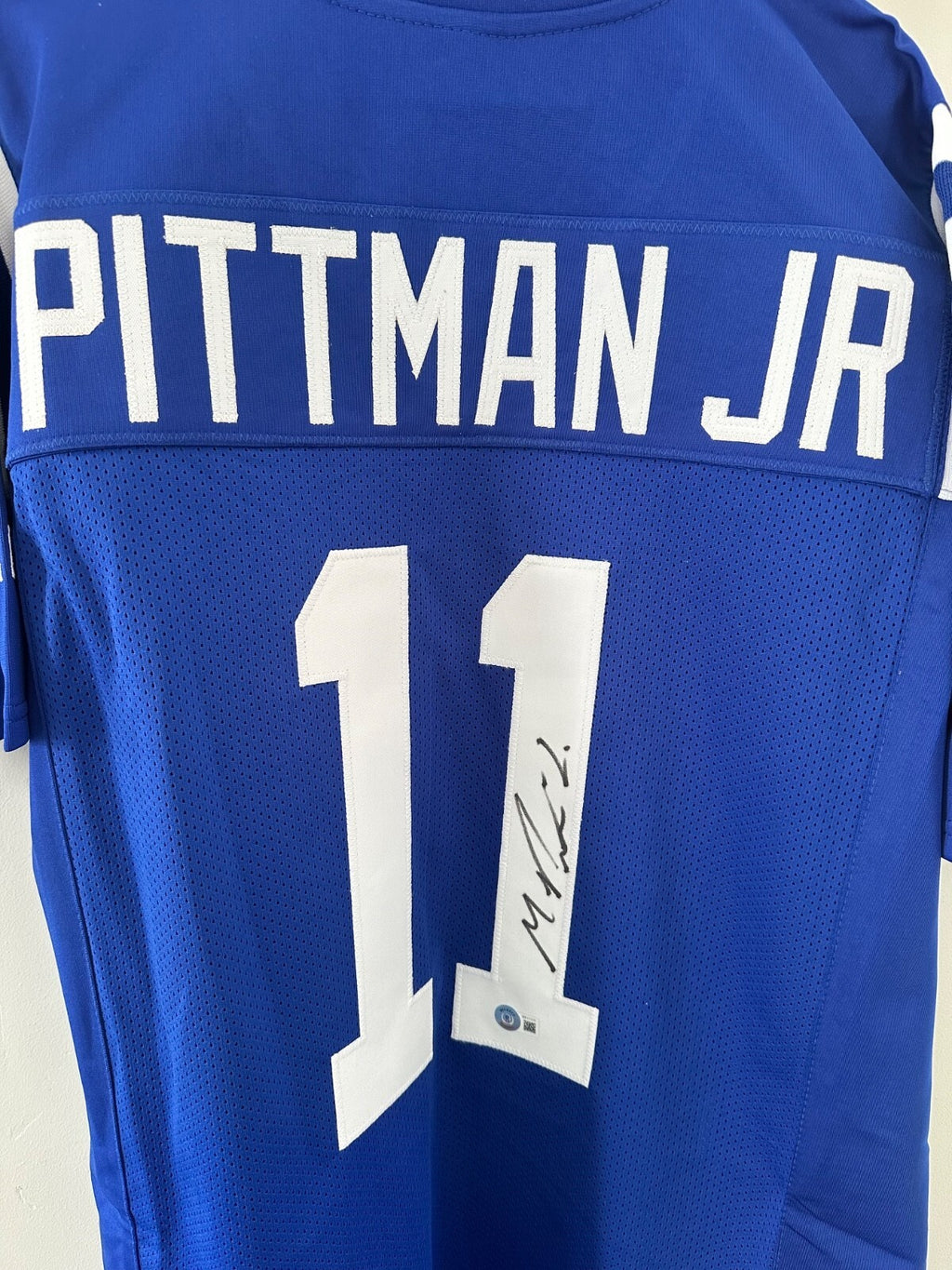 Michael Pittman Jr. Indianapolis Colts #11 Blue Signed Football Jersey BAS