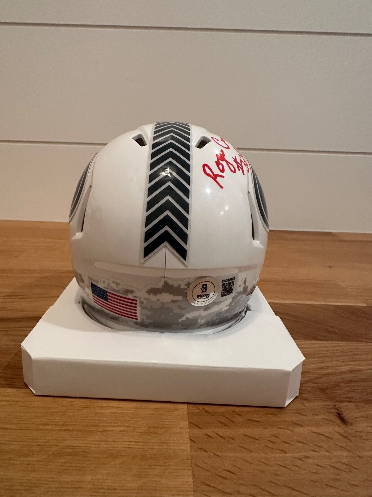 Roger Craig Signed 49ers Salute to Service Mini Helmet – Beckett Witnessed