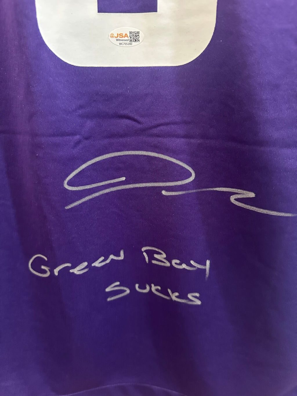 Jordan Addison Signed Vikings Nike Jersey – “Green Bay Sucks” – JSA  – Size L