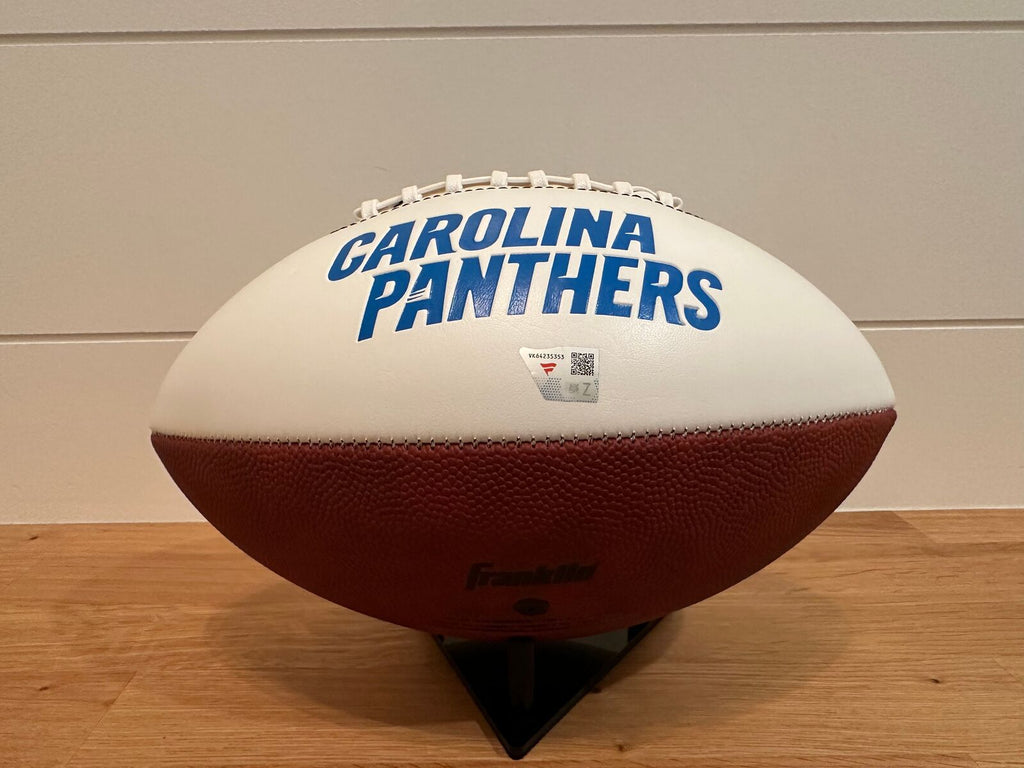 Tetairoa McMillan Signed Carolina Panthers White Panel Football – Fanatics