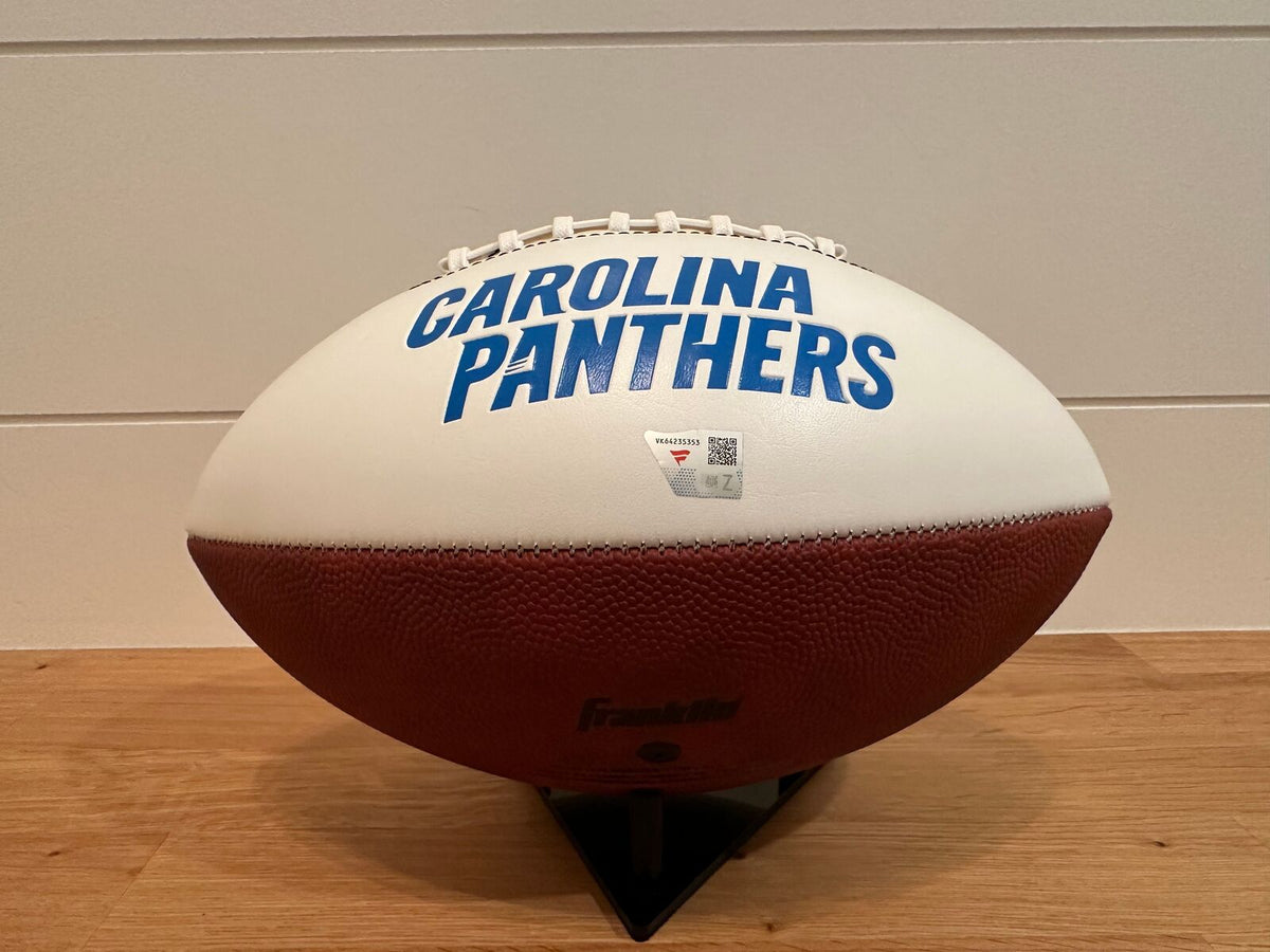 Tetairoa McMillan Signed Carolina Panthers White Panel Football – Fanatics