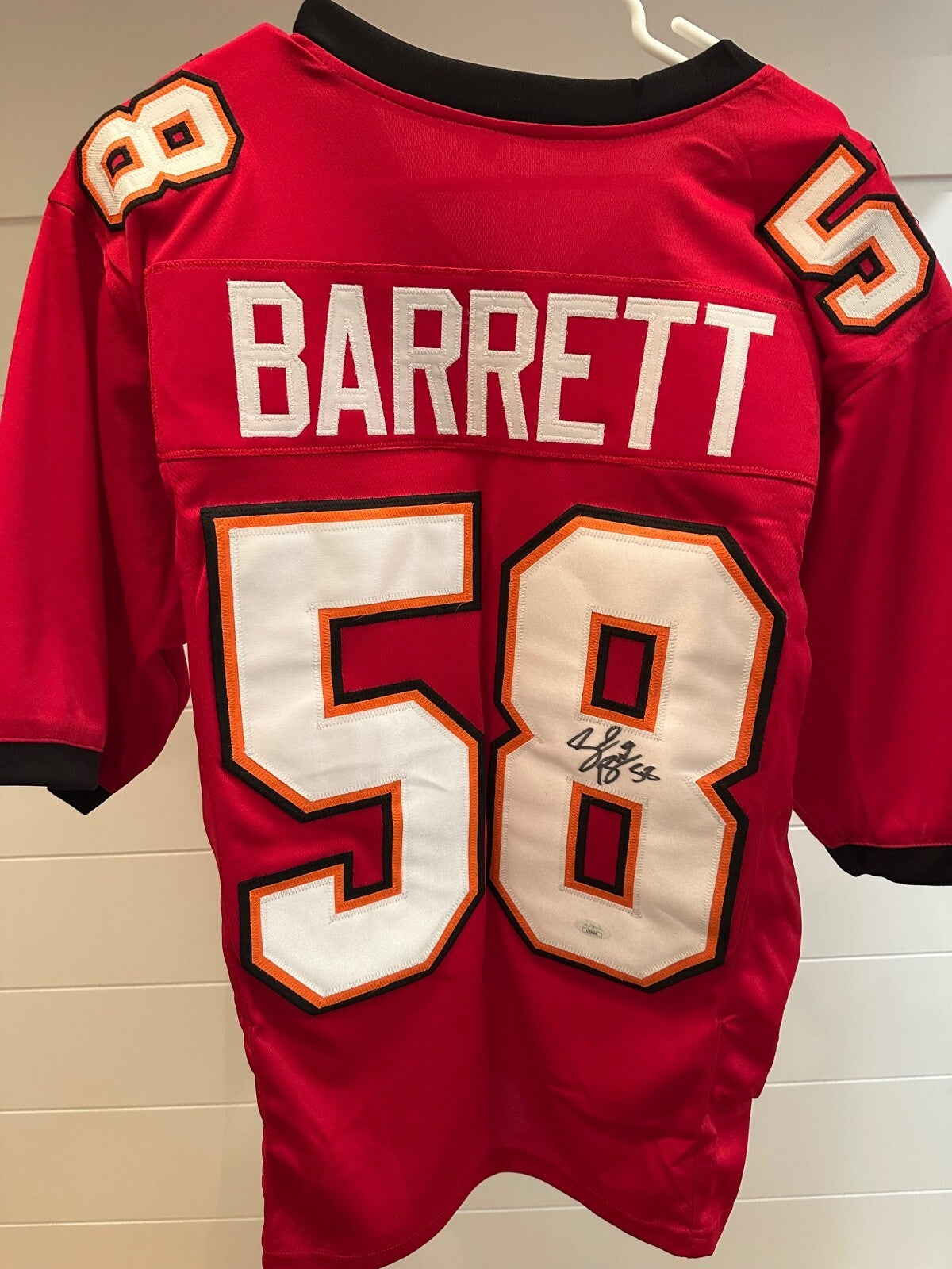 Shaquil “Shaq” Barrett Signed #58 Tampa Bay Red Football Jersey – JSA Certified