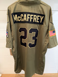 Christian McCaffrey 49ers #23 Olive Stitched Football Jersey XL With Tags