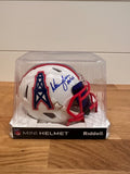 Warren Moon Signed Houston Oilers Riddell Mini Helmet JSA Certified HOF 06