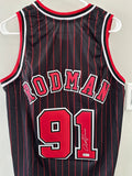 Dennis Rodman Signed Chicago Bulls #91 Jersey – Beckett Witness Certified