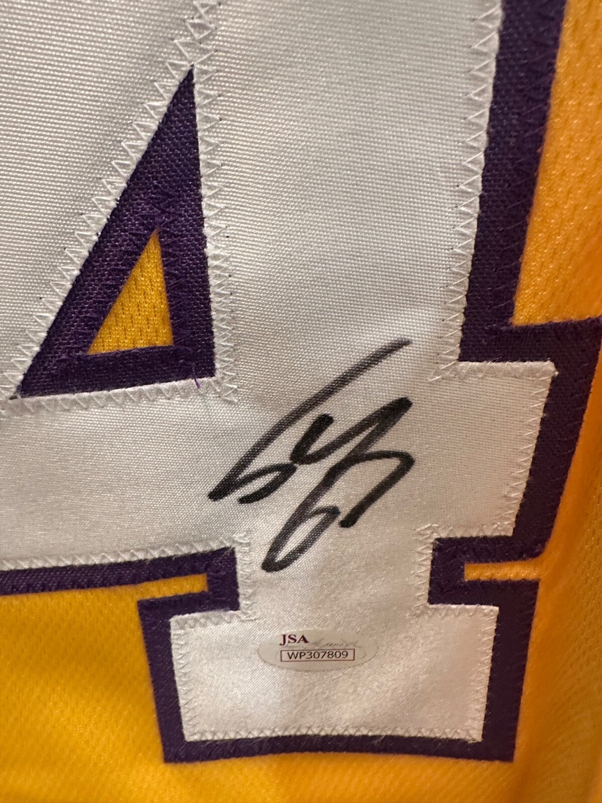 Shaquille O’Neal Signed Lakers #34 Gold Jersey – JSA Witnessed COA