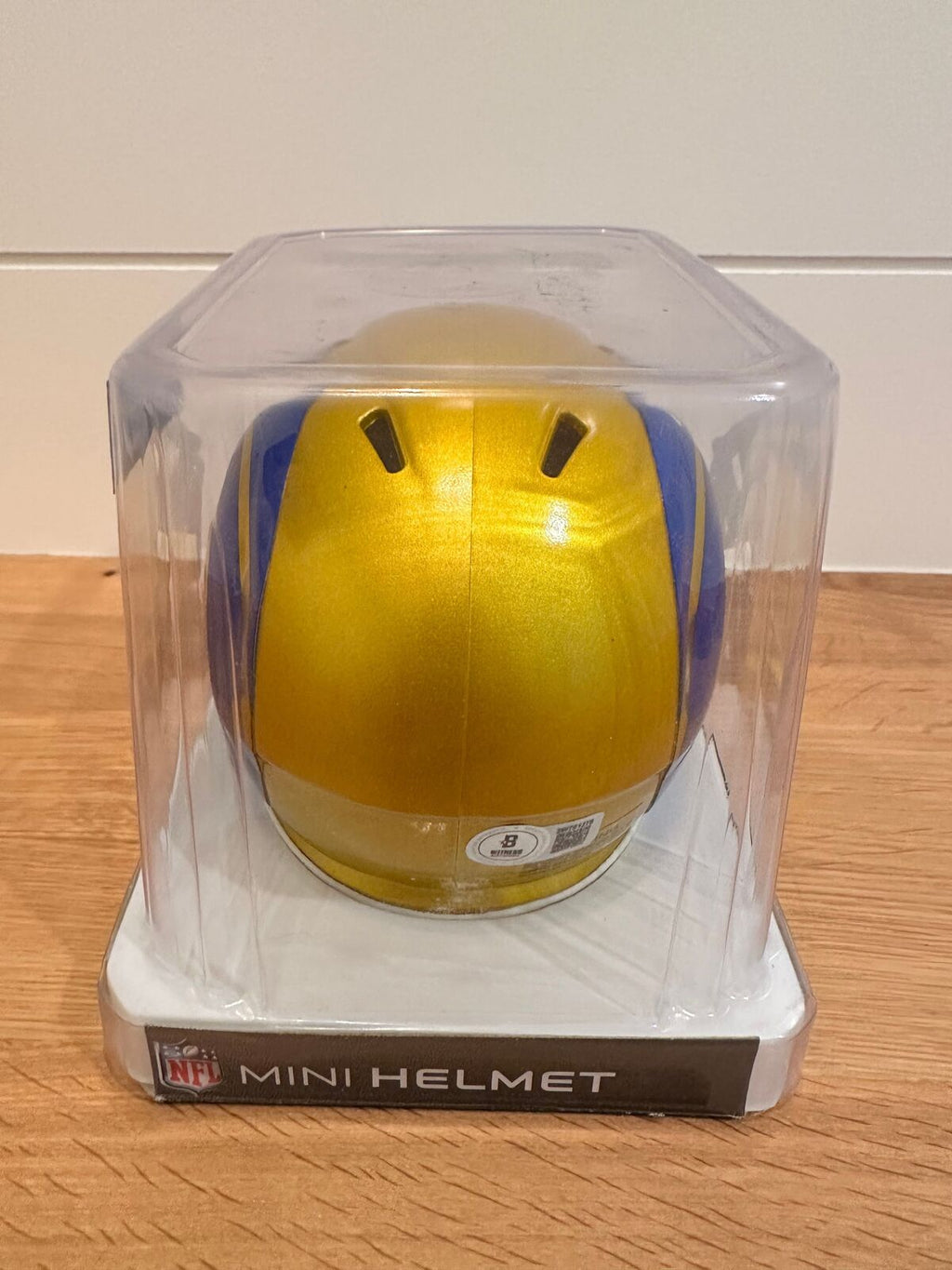 Aaron Donald Signed LA Rams Flash Alternate Mini Helmet — Beckett COA
