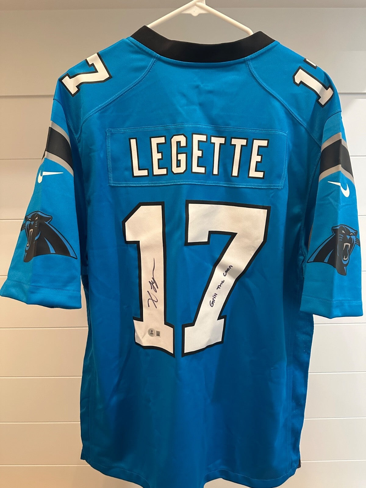 Xavier Legette Signed Carolina Panthers Nike Jersey – Beckett Witnessed