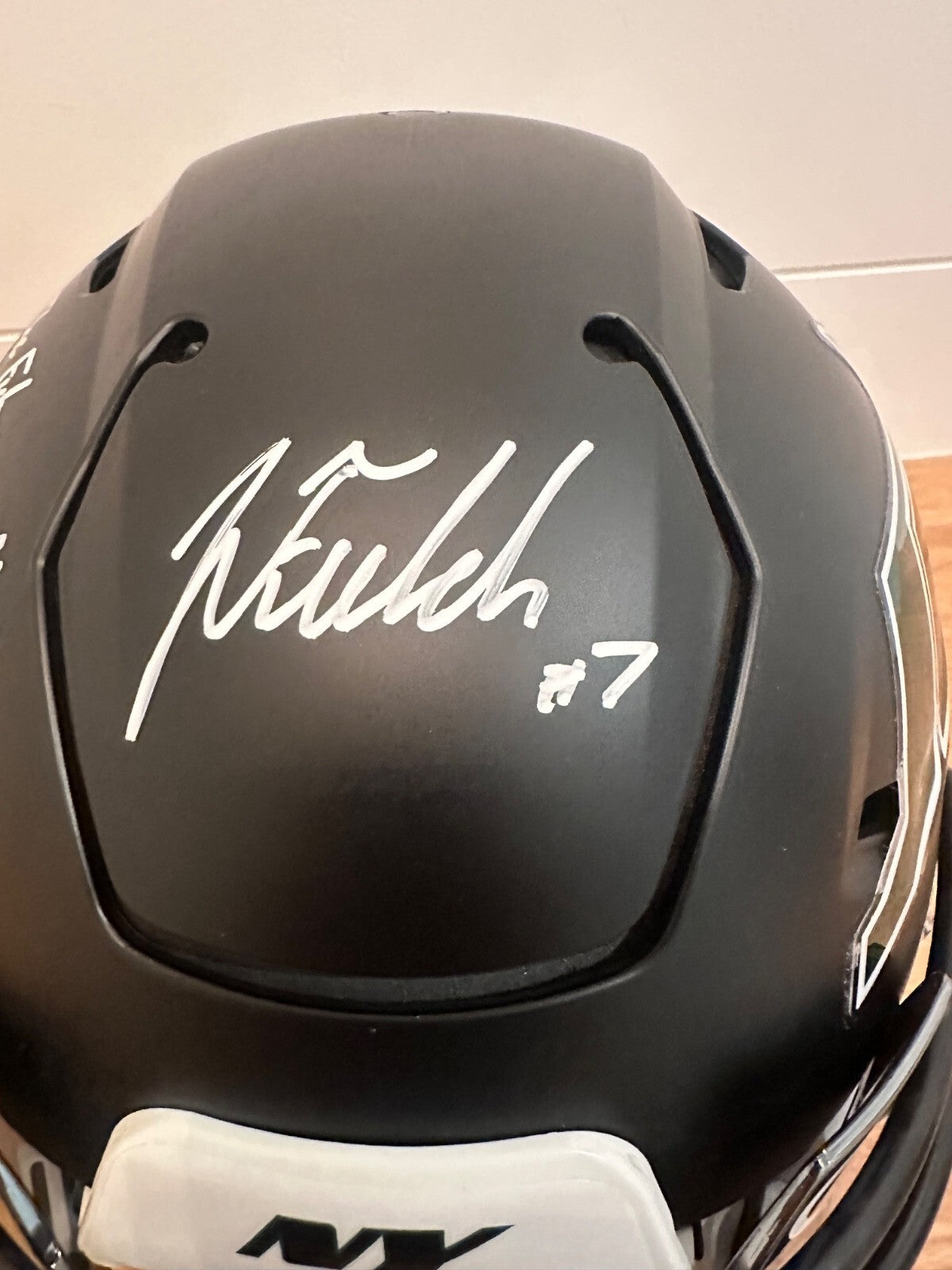 Justin Fields Signed Jets Authentic Riddell SpeedFlex Helmet – Beckett Witnessed