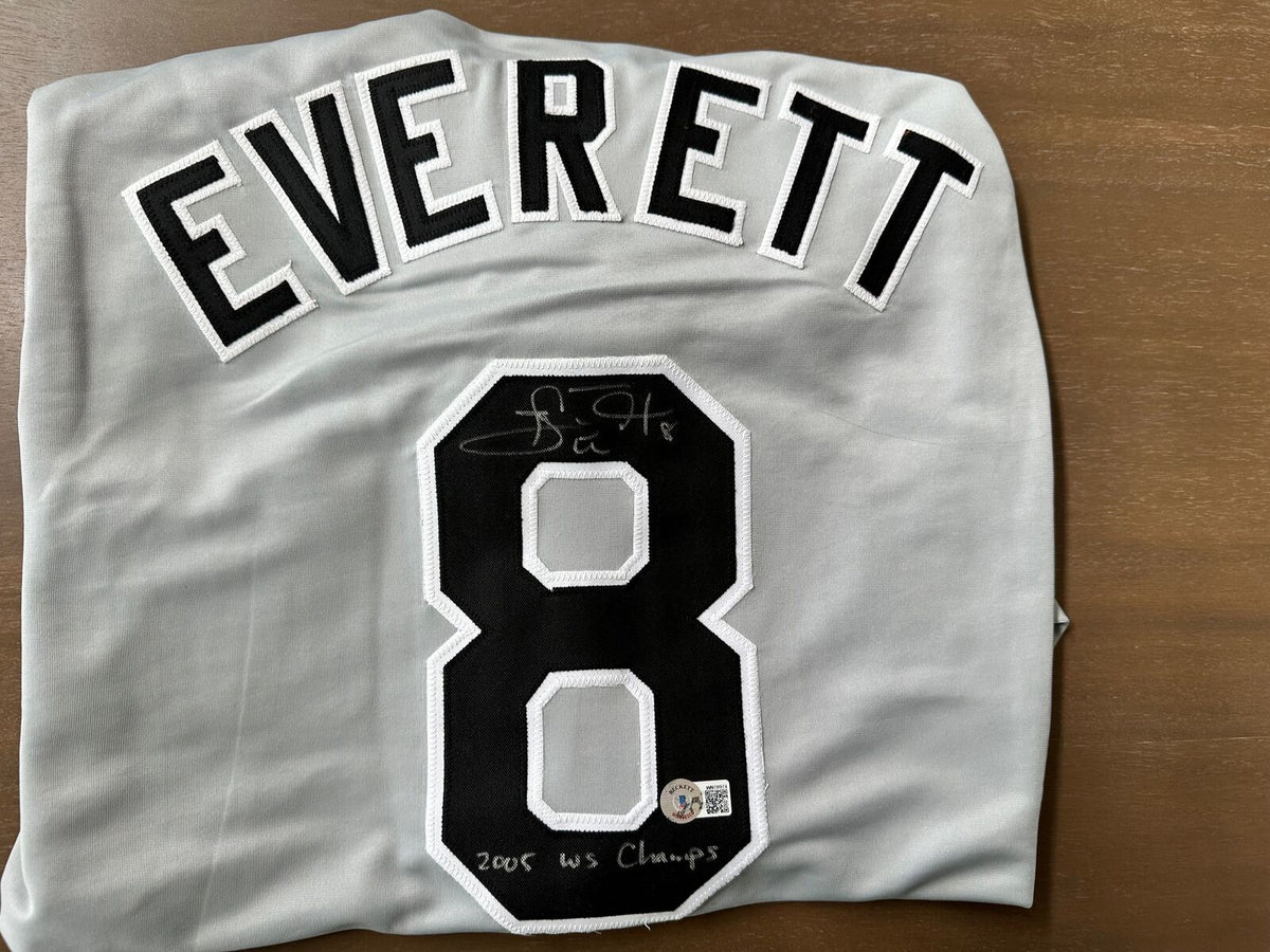 Carl Everett Signed Chicago White Sox Jersey – Beckett – 2005 WS Champs