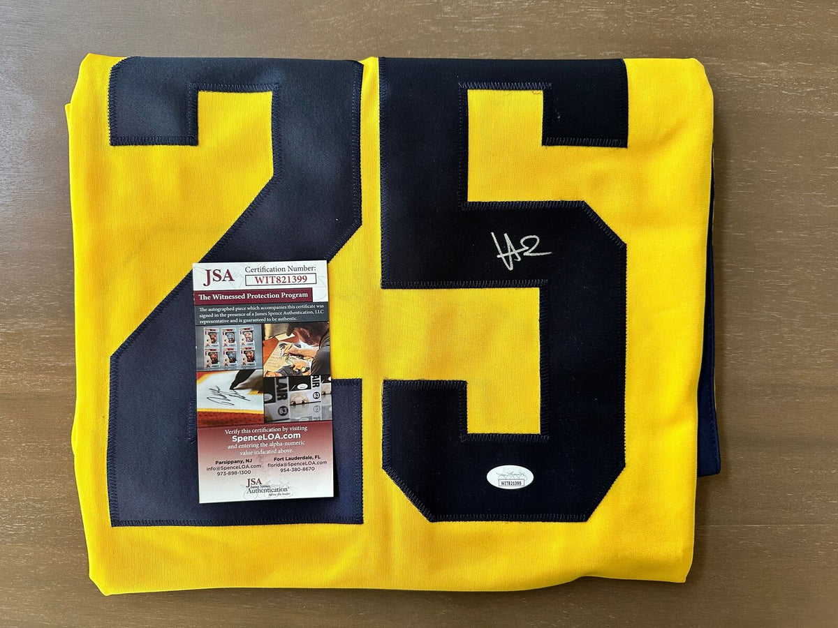 Hassan Haskins Signed Michigan Jersey #25 – JSA Witness Authenticated