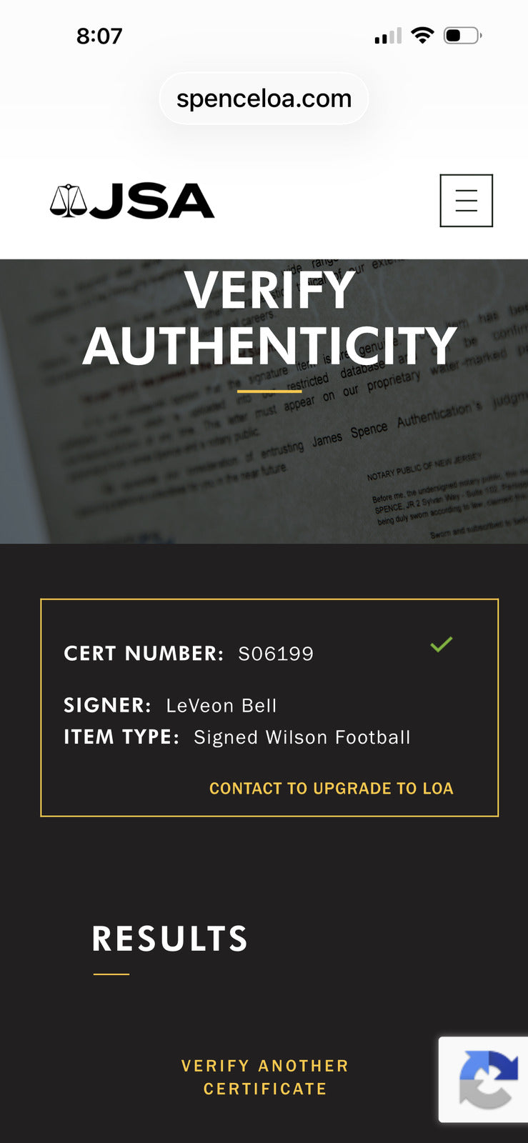 Le’Veon Bell Signed Wilson NFL Authentic Game Ball “The Duke” JSA S06199