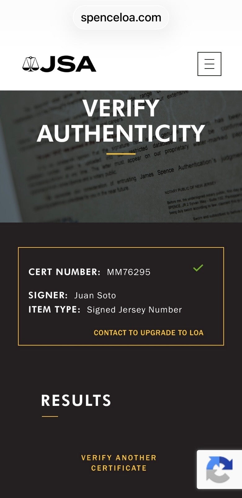 Juan Soto Signed New York Pinstripe Jersey #22 – JSA Witnessed – Size XL
