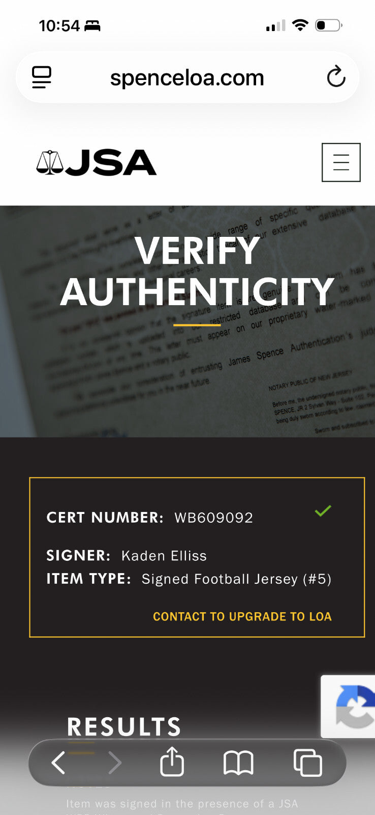 Kaden Elliss Signed Atlanta Falcons #55 Jersey – John 3:16 – JSA Witnessed