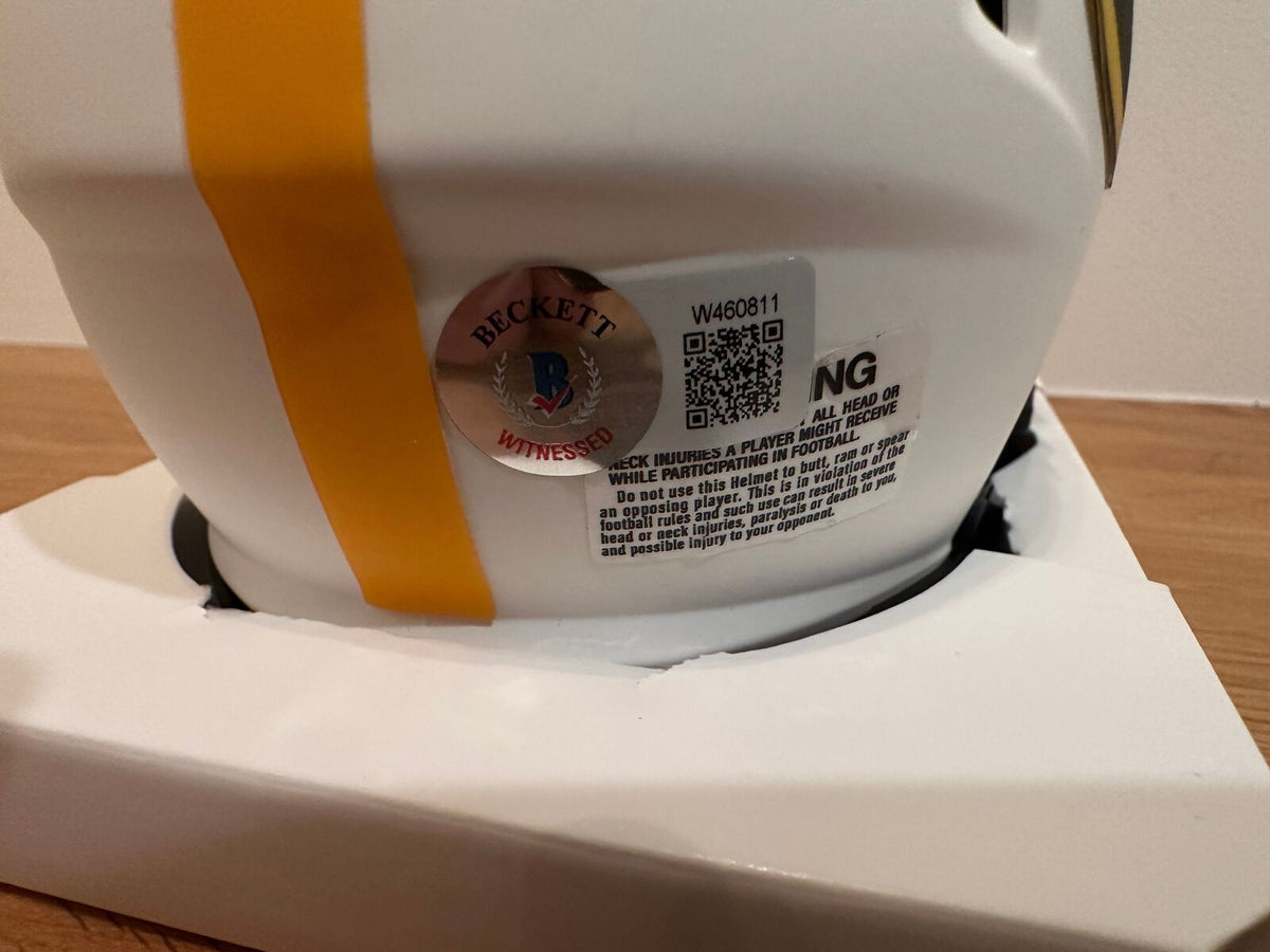 Pat Freiermuth Autographed Pittsburgh Steelers Lunar Eclipse Riddell Speed Mini-