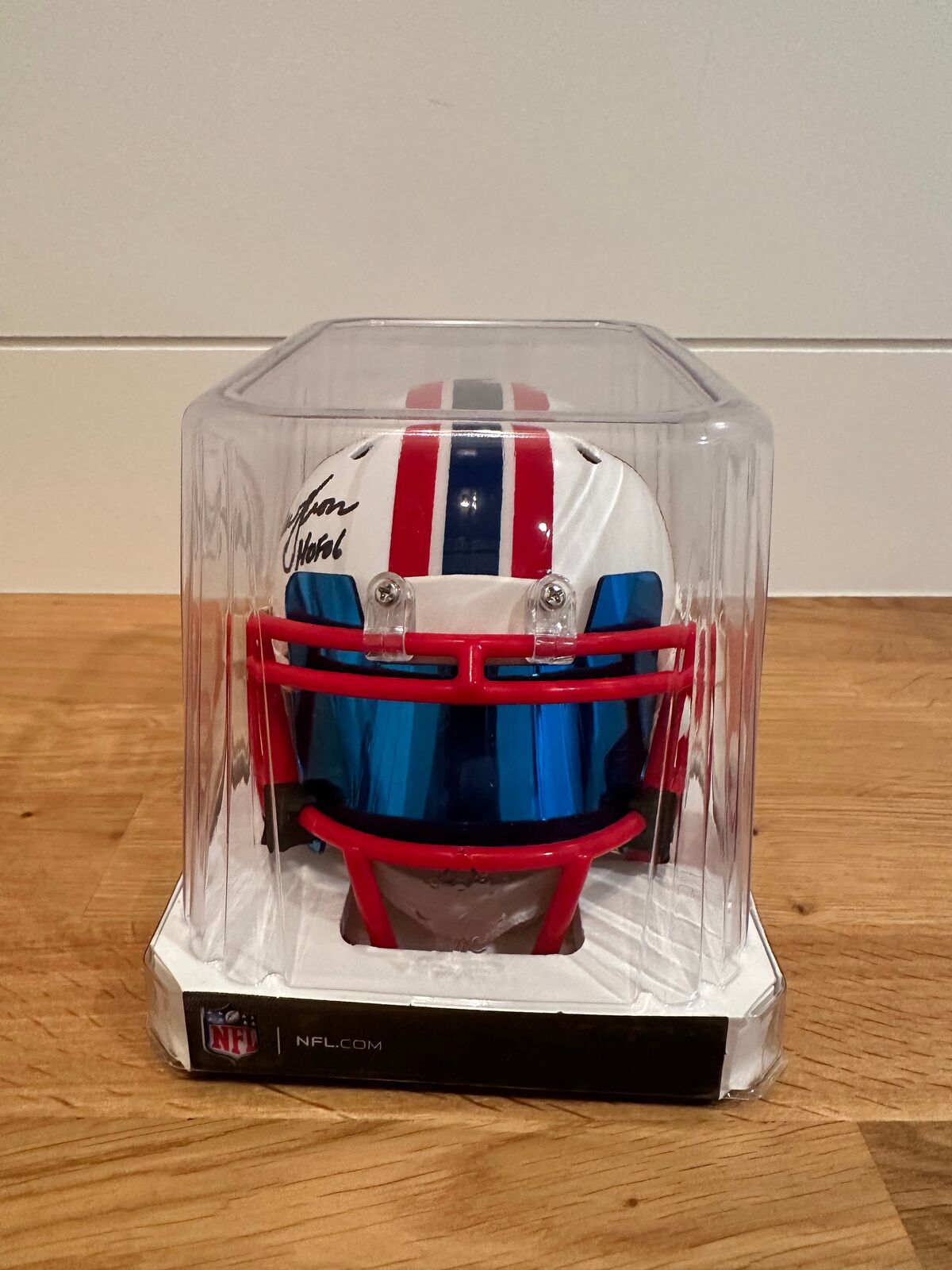 Warren Moon Signed Houston Oilers Riddell Mini Helmet – JSA Witness Certified
