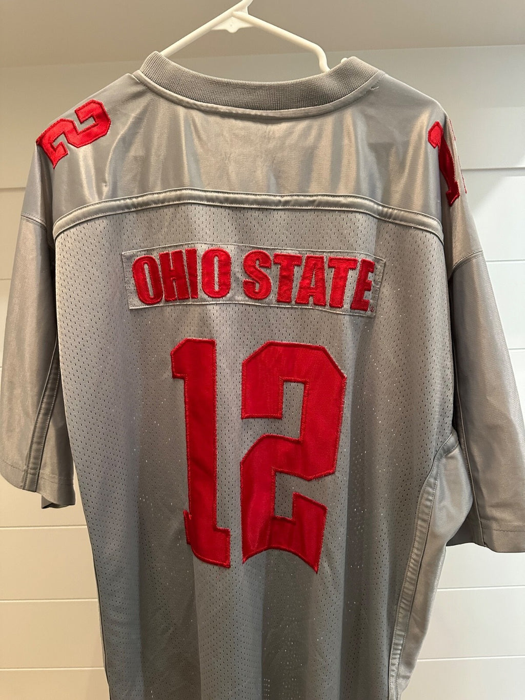 Ohio State Buckeyes #12 Gray Steve & Barry’s Football Jersey Men’s XXL