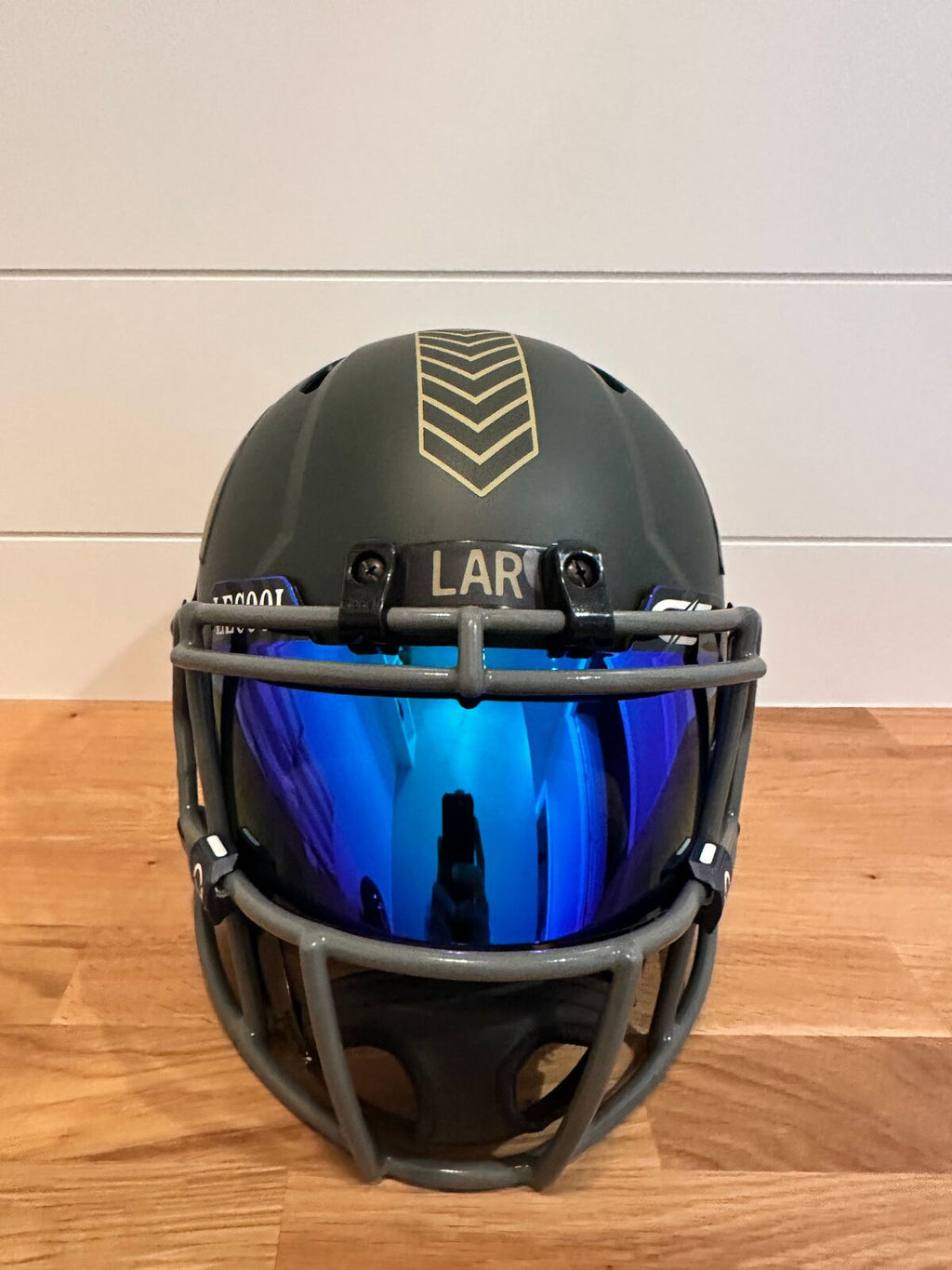 Davante Adams Signed LA Rams Salute to Service Full Size Replica Helmet –