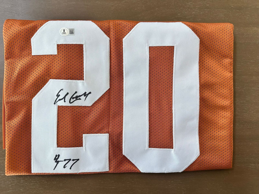Earl Campbell Signed Texas Longhorns Jersey Beckett Witnessed