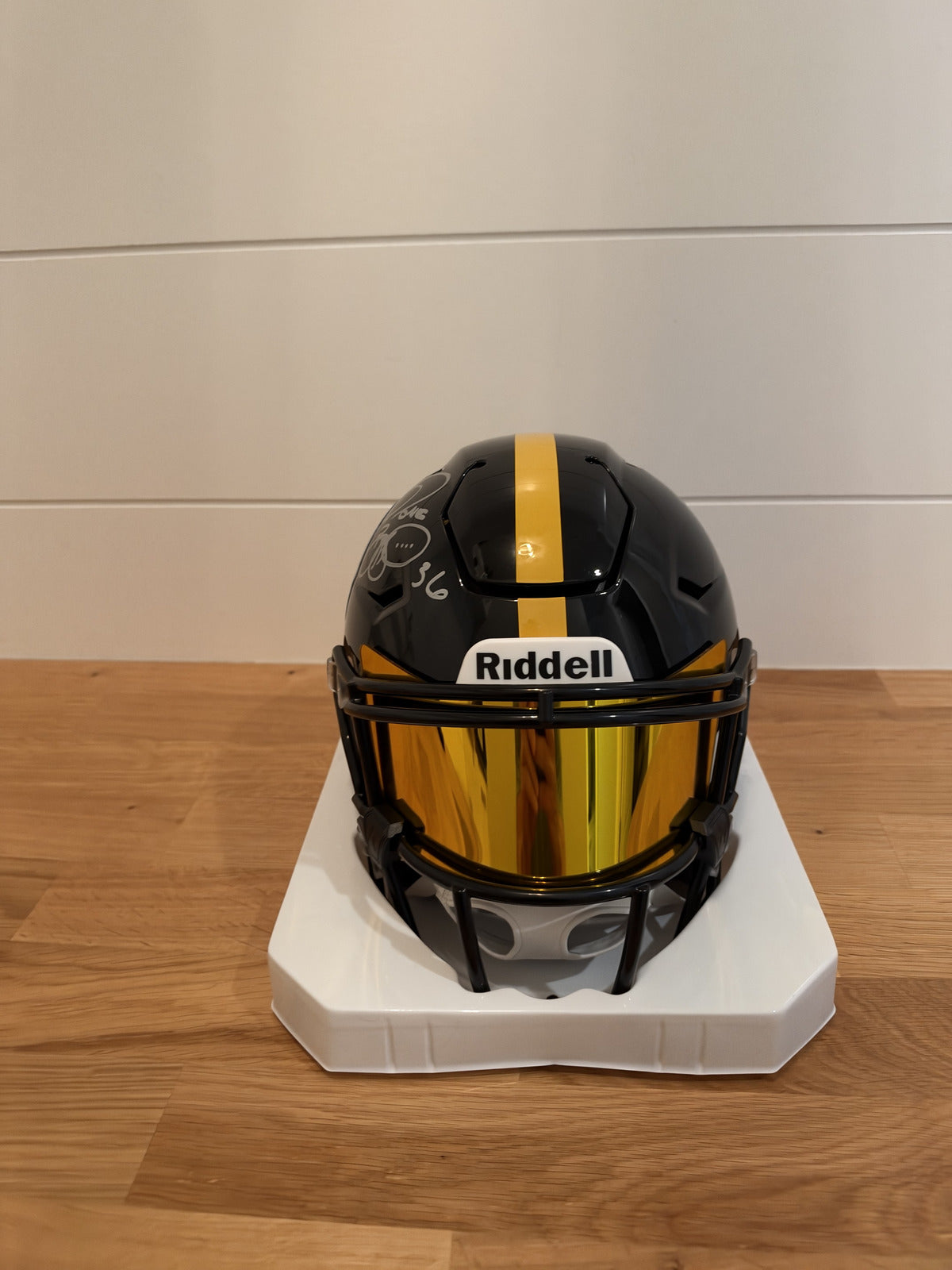Jerome Bettis Signed Steelers SpeedFlex MIDI Helmet Gold Visor Beckett