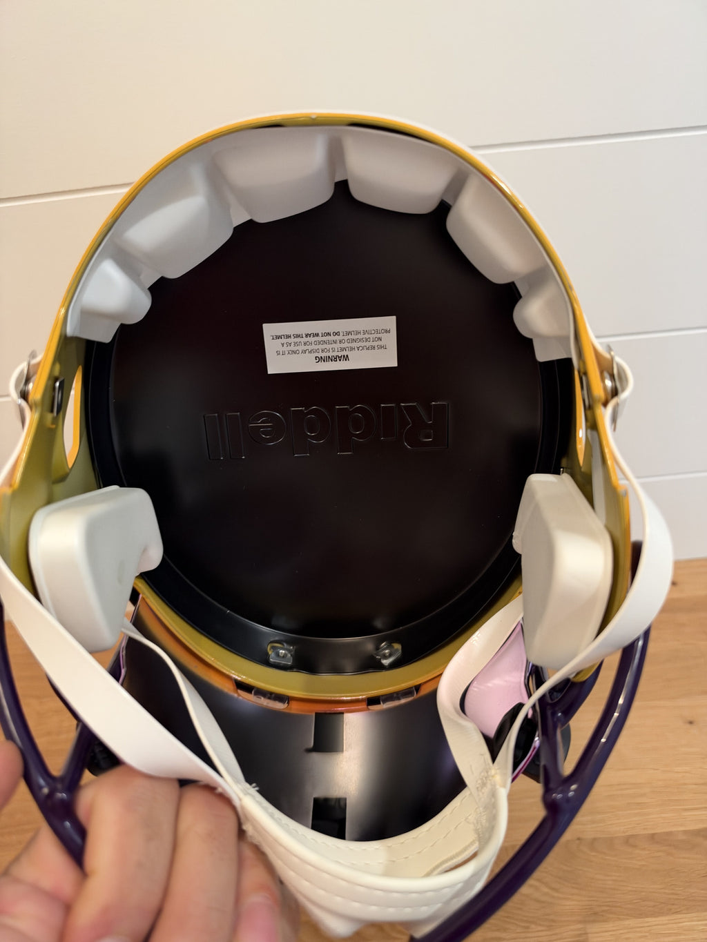 Whit Weeks Signed LSU Tigers Full Size Speed Replica Helmet JSA Purple Visor