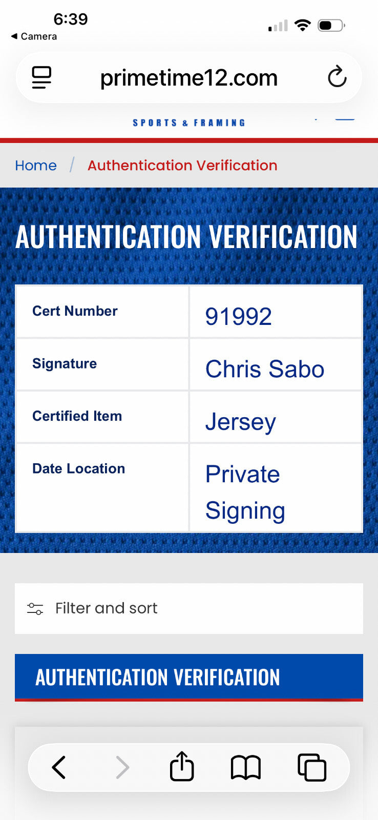 Chris Sabo Signed Cincinnati Reds #17 Jersey – Prime Time Authenticated – XL